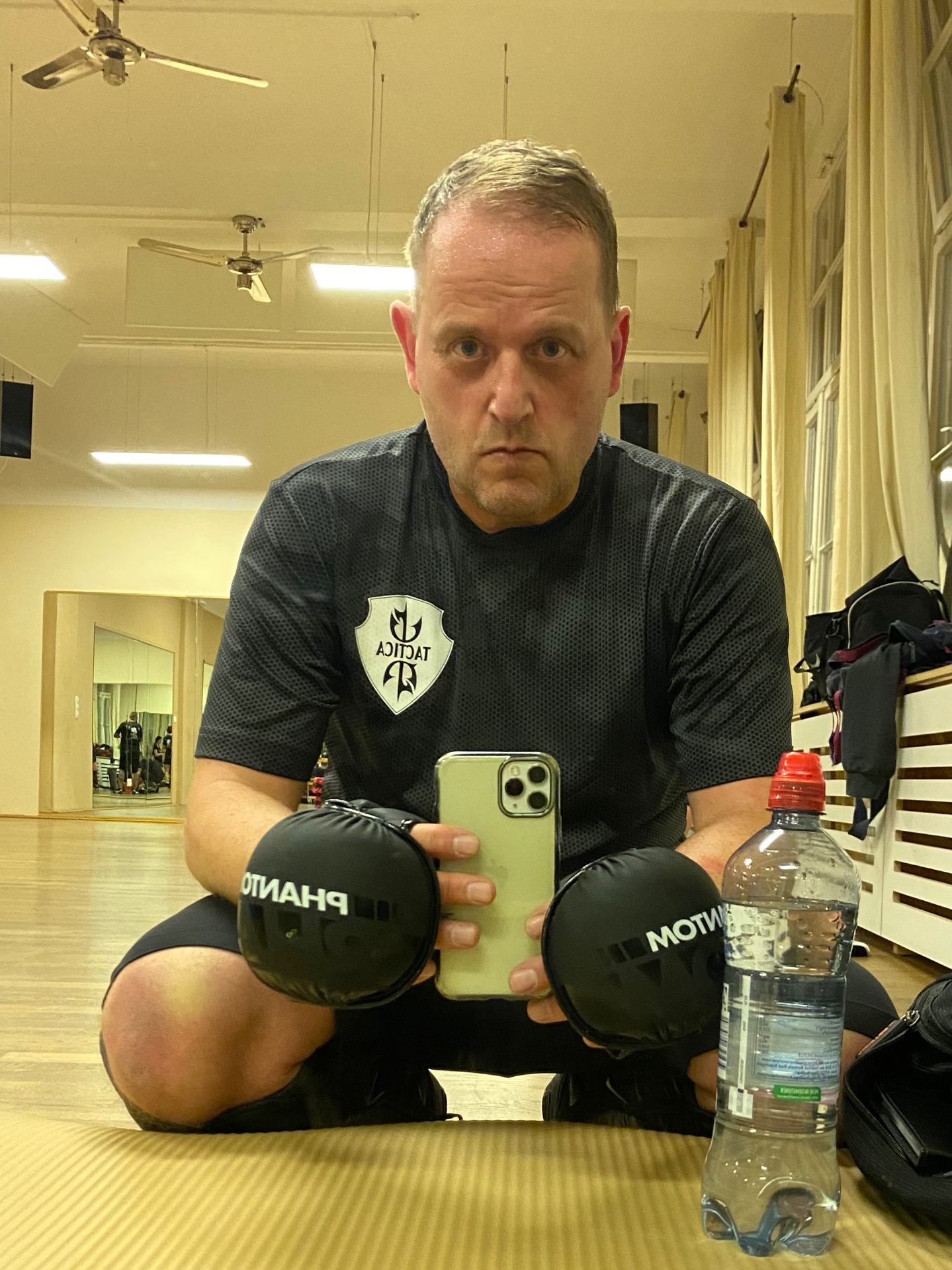 Andras during martial arts training