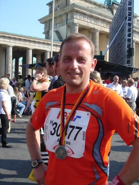 Andras after the Berlin marathon